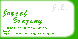 jozsef brezsny business card